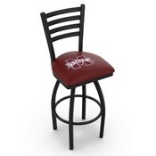 L014 Mississippi State Swivel Stool with Black Wrinkle Finish, L014MssStU