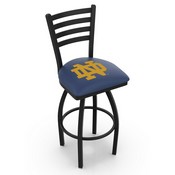 L014 Notre Dame (ND) Swivel Stool with Black Wrinkle Finish, L014ND-ND