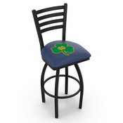 L014 Notre Dame (Shamrock) Swivel Stool with Black Wrinkle Finish, L014ND-Shm