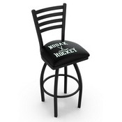 L014 North Dakota (Hockey) Swivel Stool with Black Wrinkle Finish by Holland Bar Stool Co., AGS-L01425NorDakHky