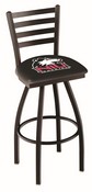 L014 Northern Illinois Swivel Stool with Black Wrinkle Finish, L014NorIll