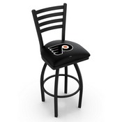 L014 Philadelphia Flyers Swivel Stool with Black Wrinkle Finish, L014PhiFly-B