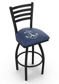 L014 US Naval Academy (NAVY) Swivel Stool with Black Wrinkle Finish, L014USNavA