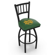 L018 Notre Dame (Vintage) Swivel Stool with Black Wrinkle Finish by Holland Bar Stool Co., AGS-L01825-07NotreD