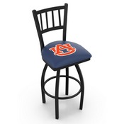 L018 - Black Wrinkle Auburn Swivel Bar Stool with Jailhouse Style Back by Holland Bar Stool Co., L018Auburn
