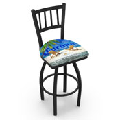 L018 Corona (FYB-Backs) Swivel Stool with Black Wrinkle Finish by Holland Bar Stool Co.