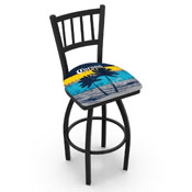 L018 Corona (Sunset) Swivel Stool with Black Wrinkle Finish by Holland Bar Stool Co.