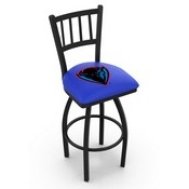 L018 - Black Wrinkle DePaul Swivel Bar Stool with Jailhouse Style Back by Holland Bar Stool Co., L018DePaul