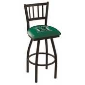 L018 - Black Wrinkle Hawaii Swivel Bar Stool with Jailhouse Style Back by Holland Bar Stool Co., L018Hawaii