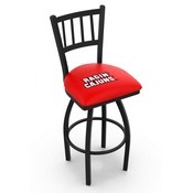 L018 - Black Wrinkle Louisiana-Lafayette Swivel Bar Stool with Jailhouse Style Back by Holland Bar Stool Co., L018LA-Laf