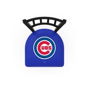 L018 Chicago Cubs Swivel Stool with Black Wrinkle Finish by HBS, AGS-L01825MLBCub