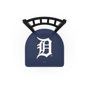 L018 Detroit Tigers Swivel Stool with Black Wrinkle Finish by HBS, AGS-L01825MLBDet