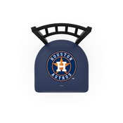 L018 Houston Astros Swivel Stool with Black Wrinkle Finish by HBS, AGS-L01825MLBHou