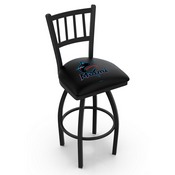 L018 Miami Marlins Swivel Stool with Black Wrinkle Finish by HBS, AGS-L01825MLBMia