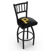 L018 Pittsburgh Pirates Swivel Stool with Black Wrinkle Finish by HBS, AGS-L01825MLBPit