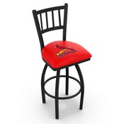 L018 St. Louis Cardinals Swivel Stool with Black Wrinkle Finish by HBS, AGS-L01825MLBStL