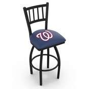 L018 Washington Nationals Swivel Stool with Black Wrinkle Finish by HBS, AGS-L01825MLBWas