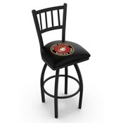 L018 - Black Wrinkle U.S. Marines Swivel Bar Stool with Jailhouse Style Back by Holland Bar Stool Co., L018Marine