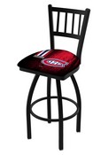 L018 Montreal Canadiens Swivel Stool with Black Wrinkle Finish, L018-03MonCan