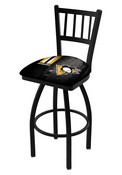 L018 Pittsburgh Penguins Swivel Stool with Black Wrinkle Finish, L018-03PitPen