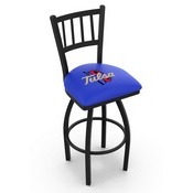 L018 - Black Wrinkle Tulsa Swivel Bar Stool with Jailhouse Style Back by Holland Bar Stool Co., L018TulsaU