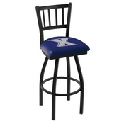 L018 - Black Wrinkle Xavier Swivel Bar Stool with Jailhouse Style Back by Holland Bar Stool Co., L018Xavier