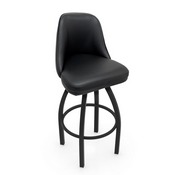L048 Logo Grizzly Arizona Swivel Stool with Black Wrinkle Finish by Holland Stool Co., AGS-L04825ArizUn