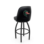 L048 Logo Grizzly UAB Swivel Stool with Black Wrinkle Finish by Holland Stool Co., AGS-L04825AlaBir