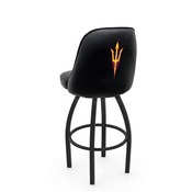 L048 Logo Grizzly Arizona State (Pitchfork) Swivel Stool with Black Wrinkle Finish by Holland Stool Co., AGS-L04825ArizSt-F