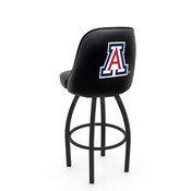 L048 Logo Grizzly Arizona Swivel Stool with Black Wrinkle Finish by Holland Stool Co., AGS-L04825ArizUn