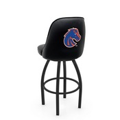 L048 Logo Grizzly Boise State Swivel Stool with Black Wrinkle Finish by Holland Stool Co., AGS-L04825BoiseS