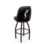 L048 Logo Grizzly Cincinnati Swivel Stool with Black Wrinkle Finish by Holland Stool Co., AGS-L04825Cincin