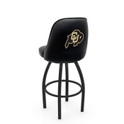 L048 Logo Grizzly Colorado Swivel Stool with Black Wrinkle Finish by Holland Stool Co., AGS-L04825ColoUn
