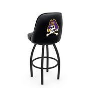 L048 Logo Grizzly East Carolina Swivel Stool with Black Wrinkle Finish by Holland Stool Co., AGS-L04825Ecarol