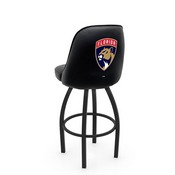 L048 Logo Grizzly Florida Panthers Swivel Stool with Black Wrinkle Finish by Holland Stool Co., AGS-L04825FlaPan
