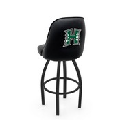 L048 Logo Grizzly Hawaii Swivel Stool with Black Wrinkle Finish by Holland Stool Co., AGS-L04825Hawaii