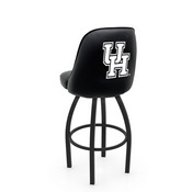 L048 Logo Grizzly Houston Swivel Stool with Black Wrinkle Finish by Holland Stool Co., AGS-L04825Houston