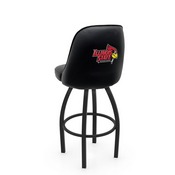 L048 Logo Grizzly Illinois State Swivel Stool with Black Wrinkle Finish by Holland Stool Co., AGS-L04825IllStU