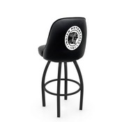 L048 Logo Grizzly Indian Motorcycle Swivel Stool with Black Wrinkle Finish by Holland Stool Co., AGS-L04825Indn-HD