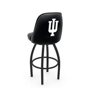 L048 Logo Grizzly Indiana Swivel Stool with Black Wrinkle Finish by Holland Stool Co., AGS-L04825IndnaU