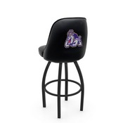 L048 Logo Grizzly James Madison Swivel Stool with Black Wrinkle Finish by Holland Stool Co., AGS-L04825JmsMad