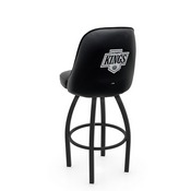 L048 Logo Grizzly Los Angeles Kings Swivel Stool with Black Wrinkle Finish by Holland Stool Co., AGS-L04825LAKing