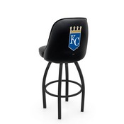 L048 Kansas City Royals Swivel Stool with Black Wrinkle Finish by Holland Stool Co., AGS-L04825MLBKan