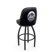 L048 New York Mets Swivel Stool with Black Wrinkle Finish by Holland Stool Co., AGS-L04825MLBNYM