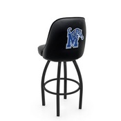 L048 Logo Grizzly Memphis Swivel Stool with Black Wrinkle Finish by Holland Stool Co., AGS-L04825Memphs