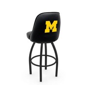 L048 Logo Grizzly Michigan Swivel Stool with Black Wrinkle Finish by Holland Stool Co., AGS-L04825MichUn