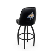 L048 Logo Grizzly Montana State Swivel Stool with Black Wrinkle Finish by Holland Stool Co., AGS-L04825MontSt