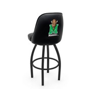L048 Logo Grizzly Marshall Swivel Stool with Black Wrinkle Finish by Holland Stool Co., AGS-L04825Mrshll