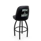 L048 Logo Grizzly North Dakota (Hockey) Swivel Stool with Black Wrinkle Finish by Holland Stool Co., AGS-L04825NorDakHky