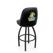 L048 Logo Grizzly Northern Michigan Swivel Stool with Black Wrinkle Finish by Holland Stool Co., AGS-L04825NorMic